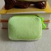 Mini Fashion Plush Square Zipper Coin Purse Card Package Coin Bag Cute Purse Key Earphone Pouch Women Thin Small