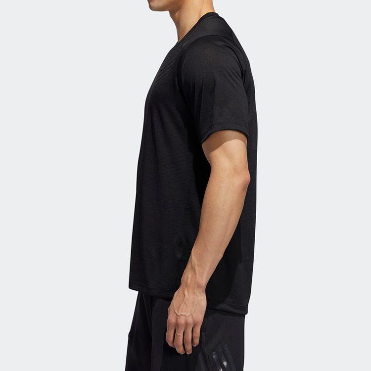 adidas T Shirts Men's Black Crew Neck Moderate Straight Fit DX9505