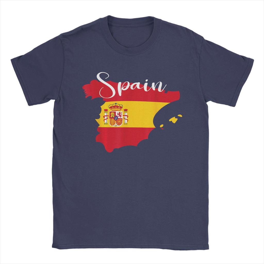 Spanish Flag T Shirt Summer Cotton T Shirts For Mens Trending Casual Tshirt Short Sleeve Awesome Tees