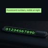 Temporary Parking Card Phone Number Card Car Sticker Car Accessories Luminous Metal Alloy Phone Number Car Sticker Hidden