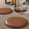Cojín Zafu Grueso de Cuero Antideslizante Suave Redondo Asiento para Sentarse 35/40 cm Impermeable Cojín para Silla de Comedor Sala de Estar