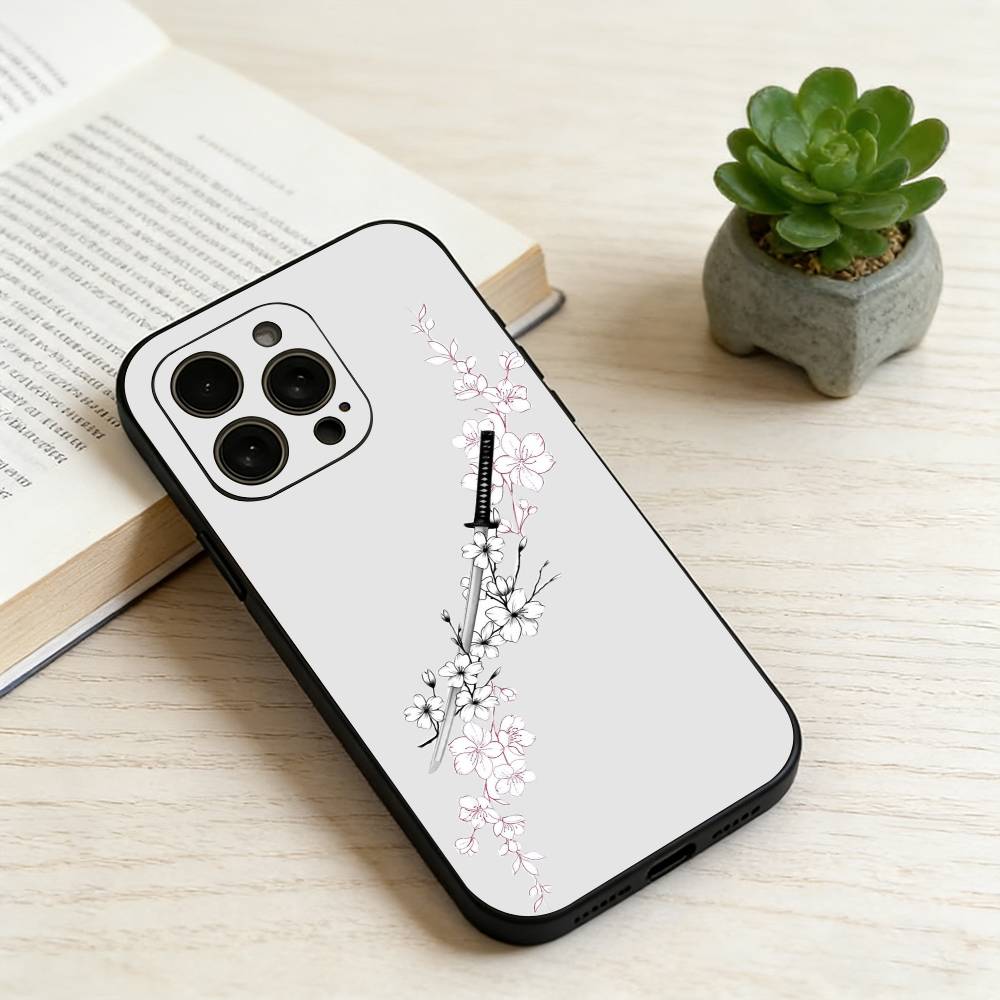 

K-Katana Phone Case For iPhone 17, 16,15,14,13,12,11 Plus,Pro Max, Others Soft Black Cover iPhone15pro