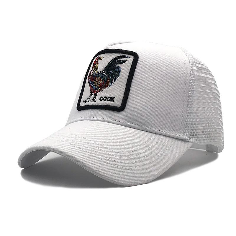 Spring And Summer Baseball Net Hat Animal Patch Color Matching Cap Embroidery Men And Women Fashion Personality