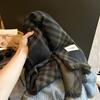 Women's New Winter Wool Scarf British Style Twill Plaid Shawl Versatile Warm Scarf