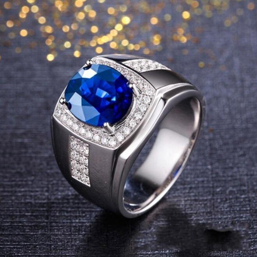 Sapphire Domineering Men's Fashion Jewelry Color Creative Luxury Ring