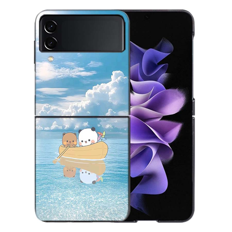 Cute BuBu DuDu Coque For Samsung Z Flip7 6 Galaxy Case Shockproof Z Flip5 Z Flip3 4 5G Hard Cover Phone TPU PC Hard Funda