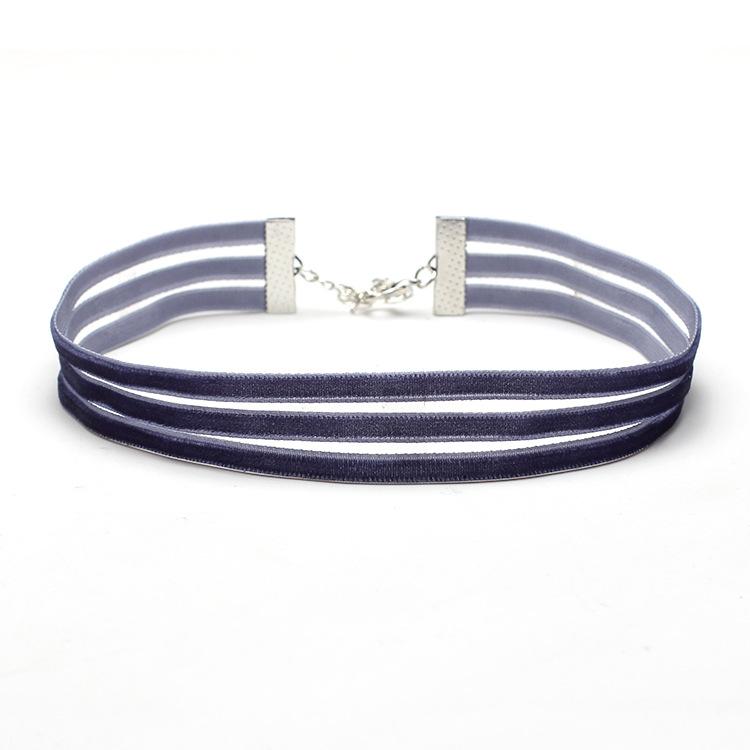 Ожерелье-чокер на шею из бархата, европейский и американский чокер, ожерелье-лента, бижутерия, богемская цепочка фиолетовый