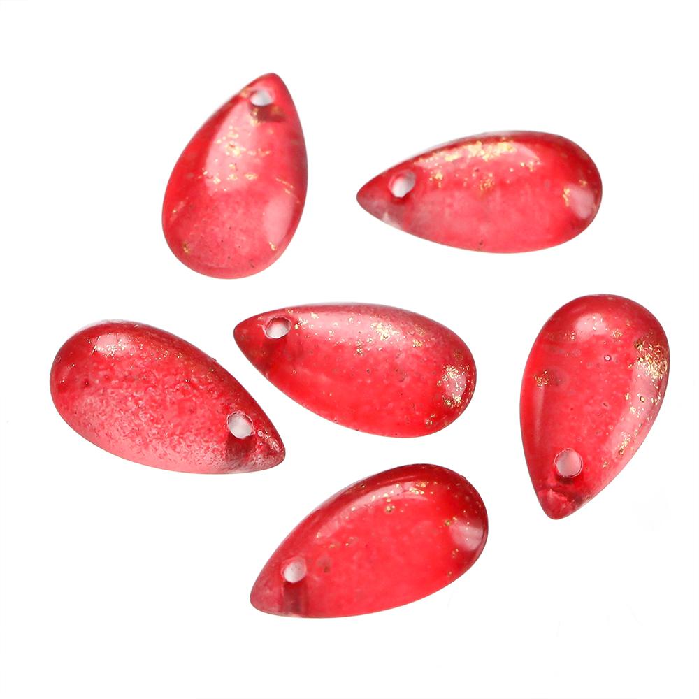 10pcs 8*14mm Water Drop Shaped Glass Pendants Czech Loose Spacer Beads For DIY Crafts Necklace Bracelet Charm Jewelry Making