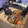 1PC Custom Name Autumn Camper Adventure Theme Floor Mat Ideal for Living Room, Game Rooms, Office, Bedroom, Floor Mat Playful Design