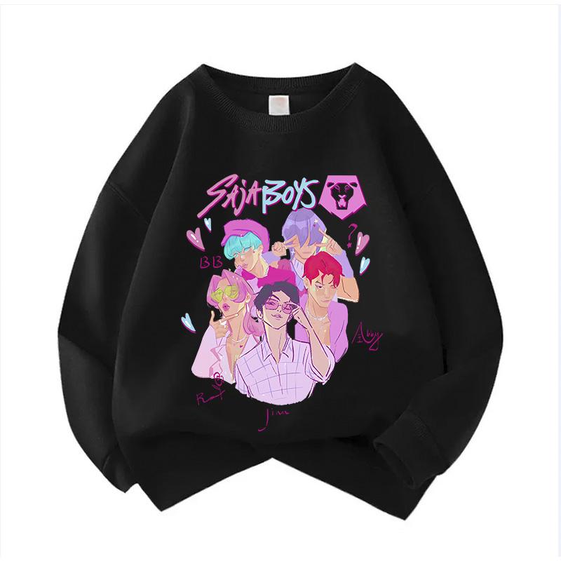 Mikina s kapucí pro děti s kulatým výstřihem Film Unisex Mikiny Manga Dětská Kpop Mikina Dětská Mikina Roztomilá Mikina s tygrem pro kluky a holky