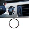 Carbon Fiber Car Engine Start Stop Push Button Ignition Key Ring Decor Trim Sticker For BMW E90 E92 E93 3 Series Car