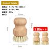 NOELAMOUR Kitchen Brush, Scrubbing Brush, 2-Piece Set, Sisal Brush, Pot Brush, Pot & Pan Brush, Bowl Brush