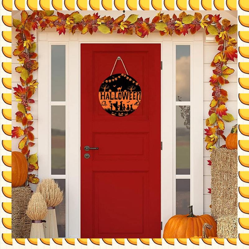 

BAAU Halloween Welcome Front Door Sign Halloween Decoration Door Sign Wall Sign Decoration Decorate Home Office School