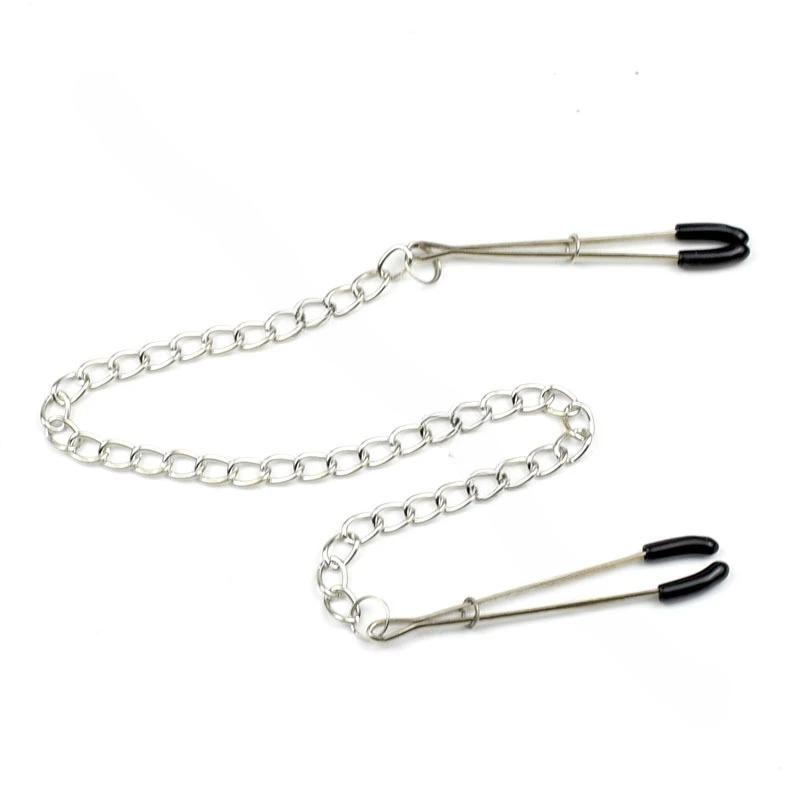 Adjustable Stainless Steel Nipple Clamps with Chain – Erotic Nipple Tweezers for Women, Sensual Stimulation & Sex Toys