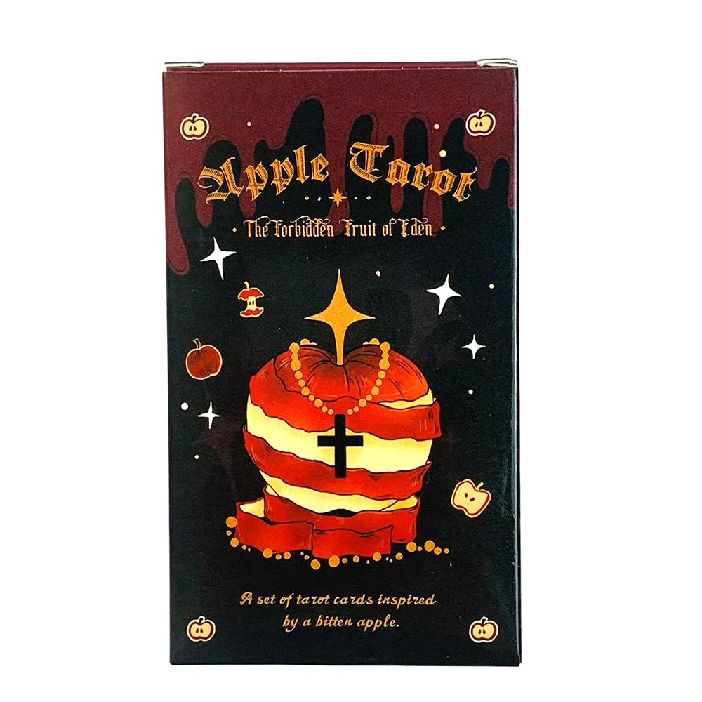 Apple Tarot Deck 78 Pcs Tarot Cards Out of Curiosity About The Apples In The Garden of Eden Cards Game,Halloween, Christmas Gift