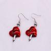 9x Goth Mysterious Drop Earring Jewelry Rose Heart for Butterfly Bat Skull for Cross Pendant Charm Vintage Earring For W