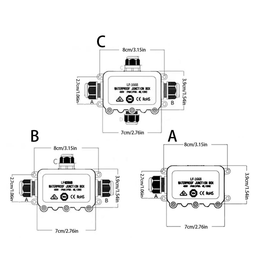 Multipurpose Waterproof Designs Outdoor Junction Box 5 8mm Rating Accessory for Undergrounds Electrical Connection