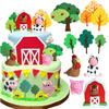 Farm Animal Cake Decoration Farm Animal Birthday Cake Topper CowCake Decoration for Farm Animal Baby Shower Birthday Decorations