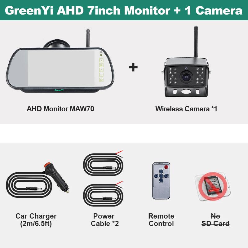 

Greenyi 7 дюймов 200M беспроводной 4CH DVR рекордер зеркало монитор с AHD камерой заднего вида Wifi для грузовиков автобусов автофургонов автомобилей