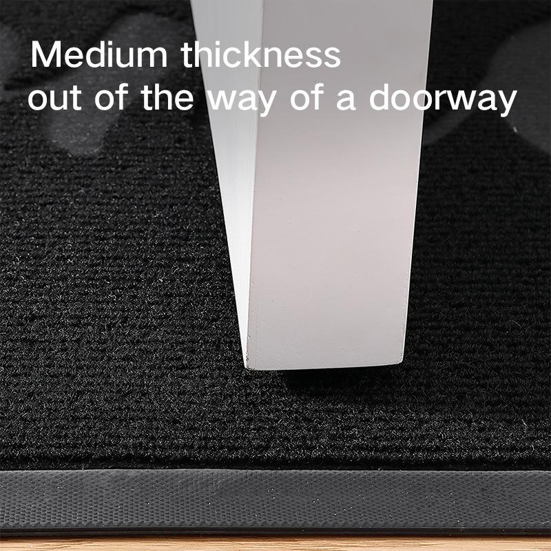 Nordic Wind Polyester Entrance Mat Rubber Door Mat Commercial Hotel Door Scraping Mat Household Entryway Floor Mat