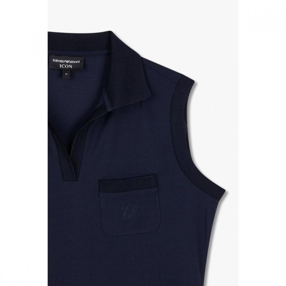 Emporio Armani Women S Pocket SleeveleSS Polo Shirt A525126508