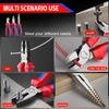 3PCS Plier Set,Including 8"Needle Nose Pliers, 8"Linesman Pliers and 7"Diagonal Cutting Pliers, Bi-material Handle