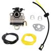 Carburetor Compatible with Troy-Bilt TB144 TB146EC Cultivator TB26CO TB415CS TB475S 753-04296 753-05251 Fuel Line Kit Carb