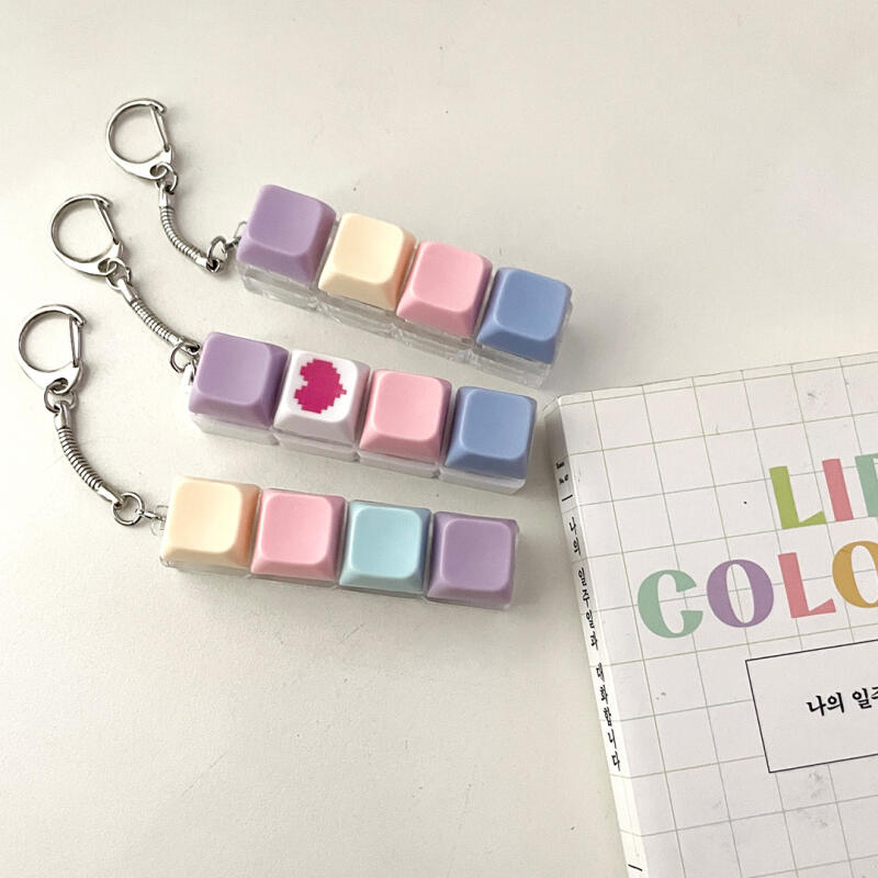 Keyboard keyring keycap keyring mechanical blue switch click keychain