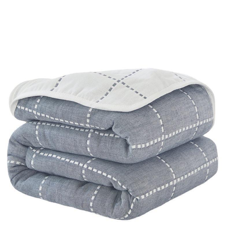 Pure Cotton 6-Layer Gauze Summer Quilt for Children - Thin, Breathable Baby Blanket