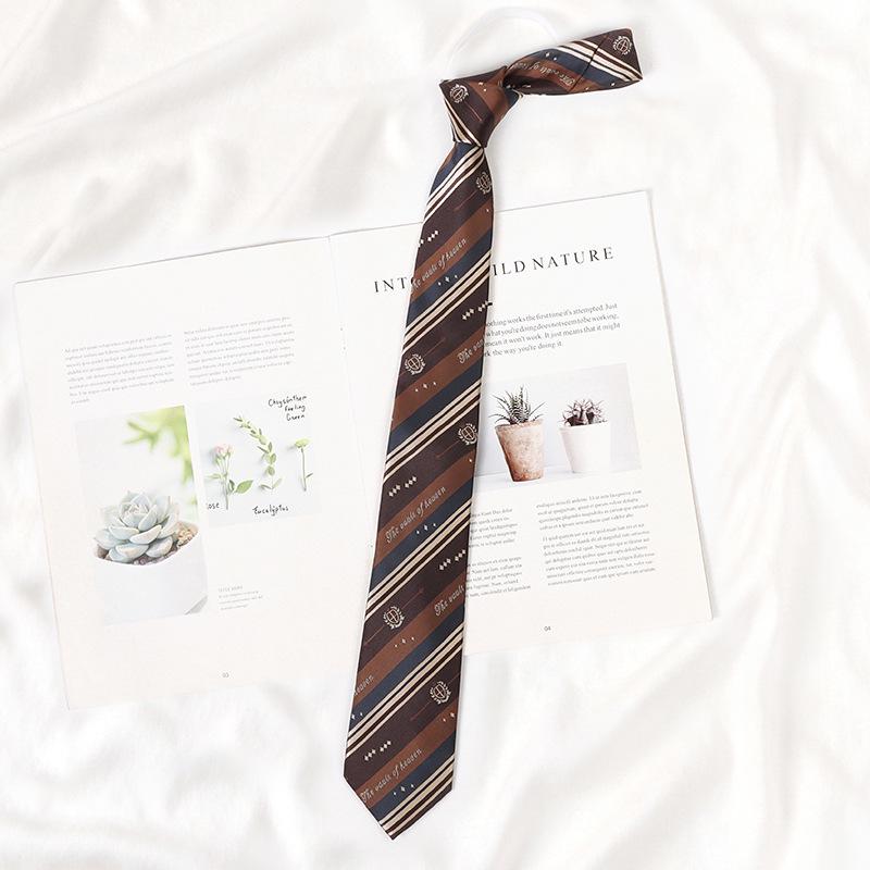 Lemon Sea Salt Plaid School Uniform Tie - Handmade Japanese Academy Style for Men & Women