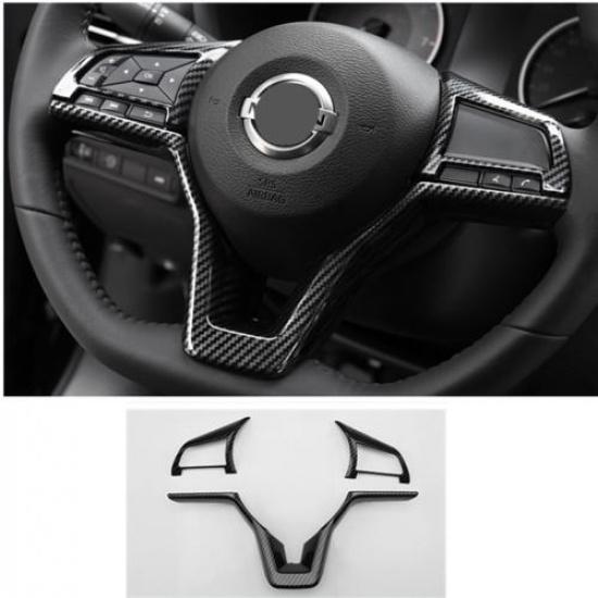 ABS Carbon Look Steering Wheel Decor Frame Trim For Nissan Versa  21 22