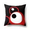 Polyester Pillow Case Car Black and Red Geometric Circle Lines Decorative Home Print Pillow Bedside Cushion Cover