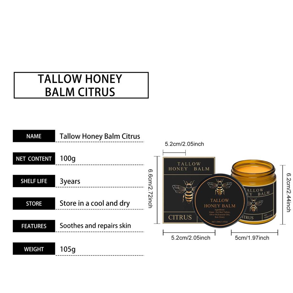 AMZ Crema Idratante al Grasso di Miele per il Viso Cura Quotidiana Delicata della Pelle Idratazione e Nutrizione per Pelli Secche Con Profumo di Agrumi 100g