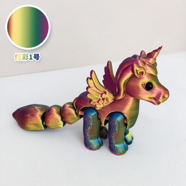 Mini Mehrgelenk Bewegliches 3D Gedrucktes Pony Spielzeug Niedliche Relief Sensorische Figur Haus Büro Schreibtisch Ornament Kinder Geschenk