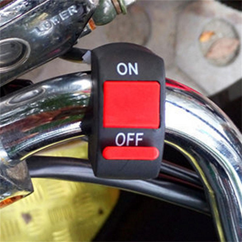 Universal Handlebar Motorcycle Switch ON-OFF Button LED Angel Eyes Light Switch