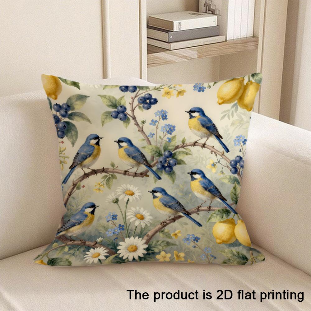 1pc Various 2D Flat-Printed Cushion Covers with Different Animal and Pattern Designs Sofa cushion cover home bedroom decoration