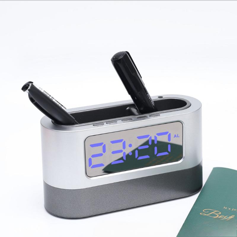 

Подарок новому студенту Электронные часы Креативная подставка для ручек Будильник Светодиодные часы Большой размер