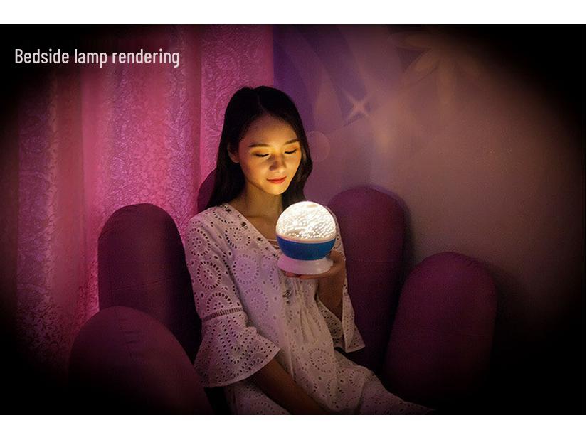 Romantic Rotating Starry Sky Night Light Projector for Bedroom