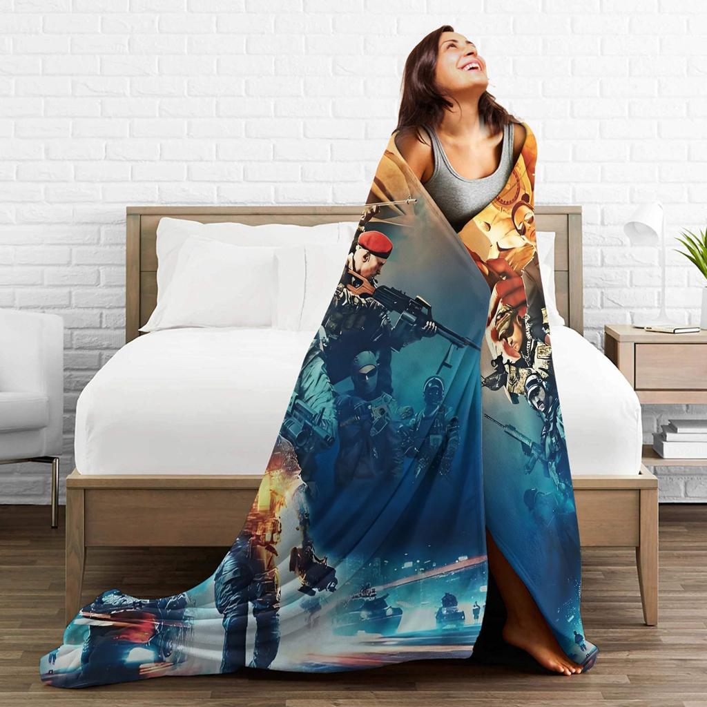Battlefield 2042 Game Flannel Blankets Soft Warm Throw Blanket for Couch Bed Travel Print Bedspread Sofa Bed Cover