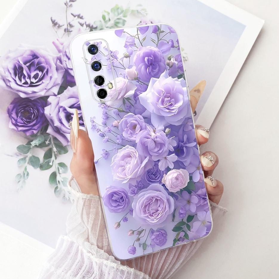 For Realme 7 Pro Case RMX2170 Luxury Butterfly Tree Painted Cover Soft Slim Phone Case For Realme 7 5G Realme7 4G RMX2155 Fundas