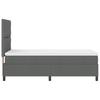Box Spring Bed with Headboard Dark Grey 100 X 200 Cm Fabric