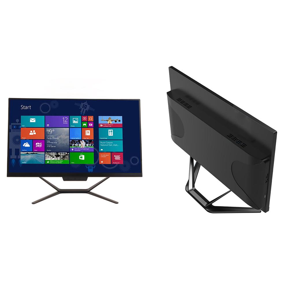 All in One Desktop Black 23.8 Inch FHD 1920x1080 with Camera J4125 CPU 8G DDR4 4 Core AIO Desktop