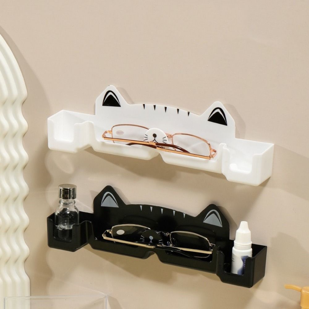 3 Pieces Punch-free Sunglasses Storage Holder Self-adhesive Myopia Glasses Display Rack  Bedside