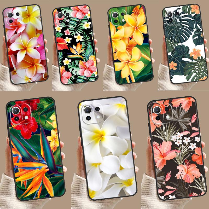 Tropical Paradise Hawaiian Flower Case For POCO X3 X5 X6 M6 Pro F6 F3 F5 M5s Xiaomi 14 13 Ultra 12 Lite 11T 12T 13T Pro Cover