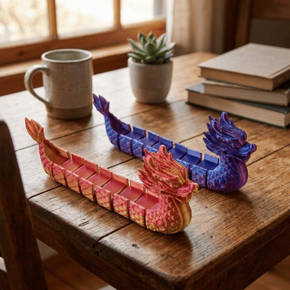 Realistic Articulated Chinese Dragon Cute Dragon Keys Holder Desktop Ornament