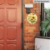2D Flat Aluminum Retro Sunflower-Themed Wall Art 7.87 Inches X 7.87 Inches Rustic Style Perfect for Gardens, Farmhouses, Bars, Cafes, Parties, Front