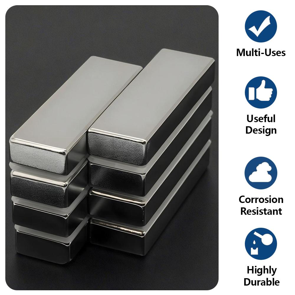 Powerful Neodymium Magnet N35 NdfeB Permanent Magnetic imanes Block Super Strong Fridge Magnets DIY 60x10x3 60x15x5 60x20x10mm