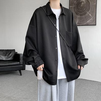 2024 männer Shirts Männer Kleidung Harajuku Schwarz Hemd Koreanischen Stil Männer Hemd Langarm Vintage Herbst Männer Shirts