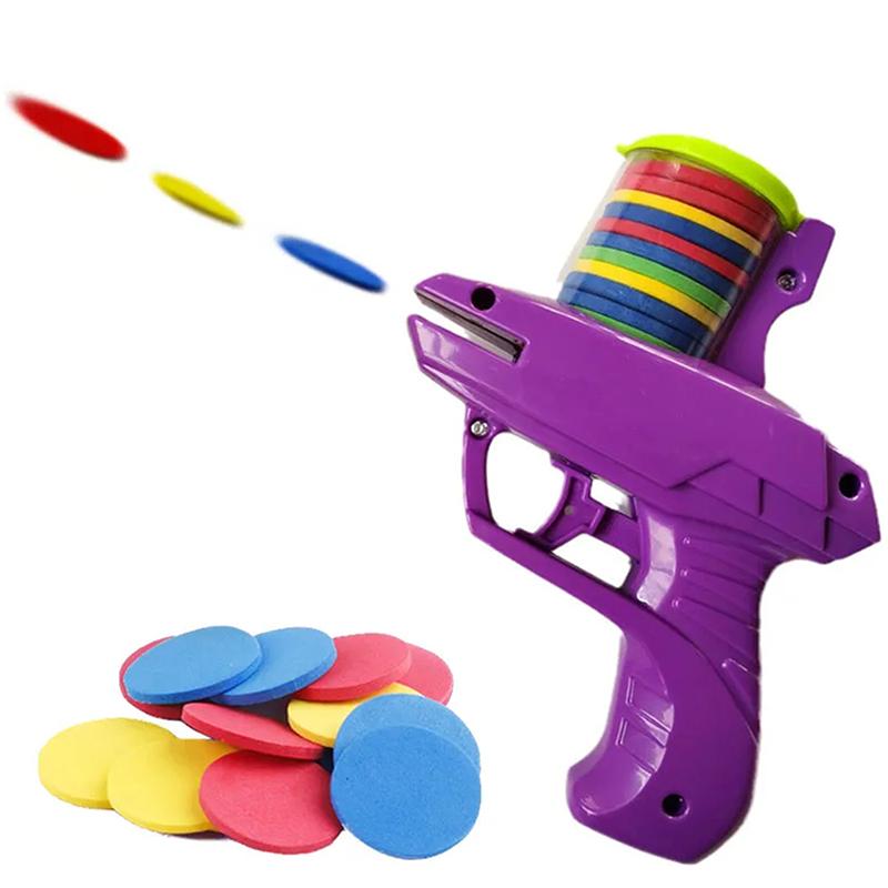 Funny Cat Toys Creative Turnip Gun With 15Pcs Reusable Foam Disc Pet Hunting Interactive Toy Dog Cat Pet Supplies
