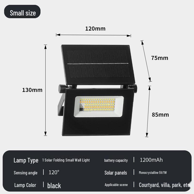Foldable Cross-Border Solar LED Garden Light with Human Body Induction